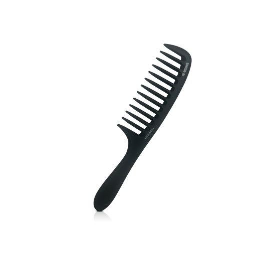 HAIR COMB - GC06 - GOMCOMb BLACK CARBON WIDE TOOTH SHAMPOO COMB - 205 MM - PACK OF 12