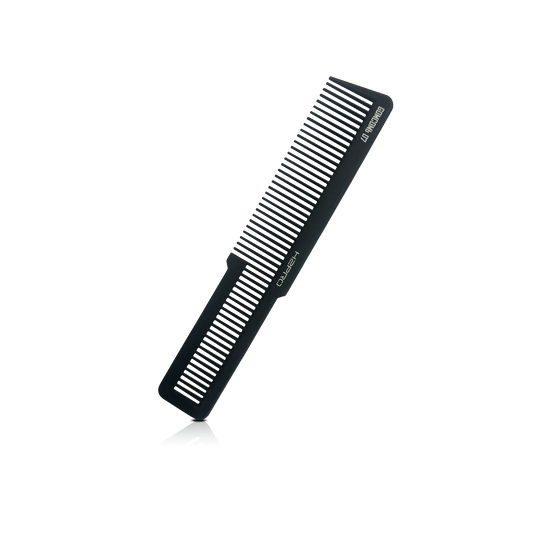 HAIR COMB - GC07 - GOMCOMb BLACK CARBON BARBER COMB - 225 MM - PACK OF 12