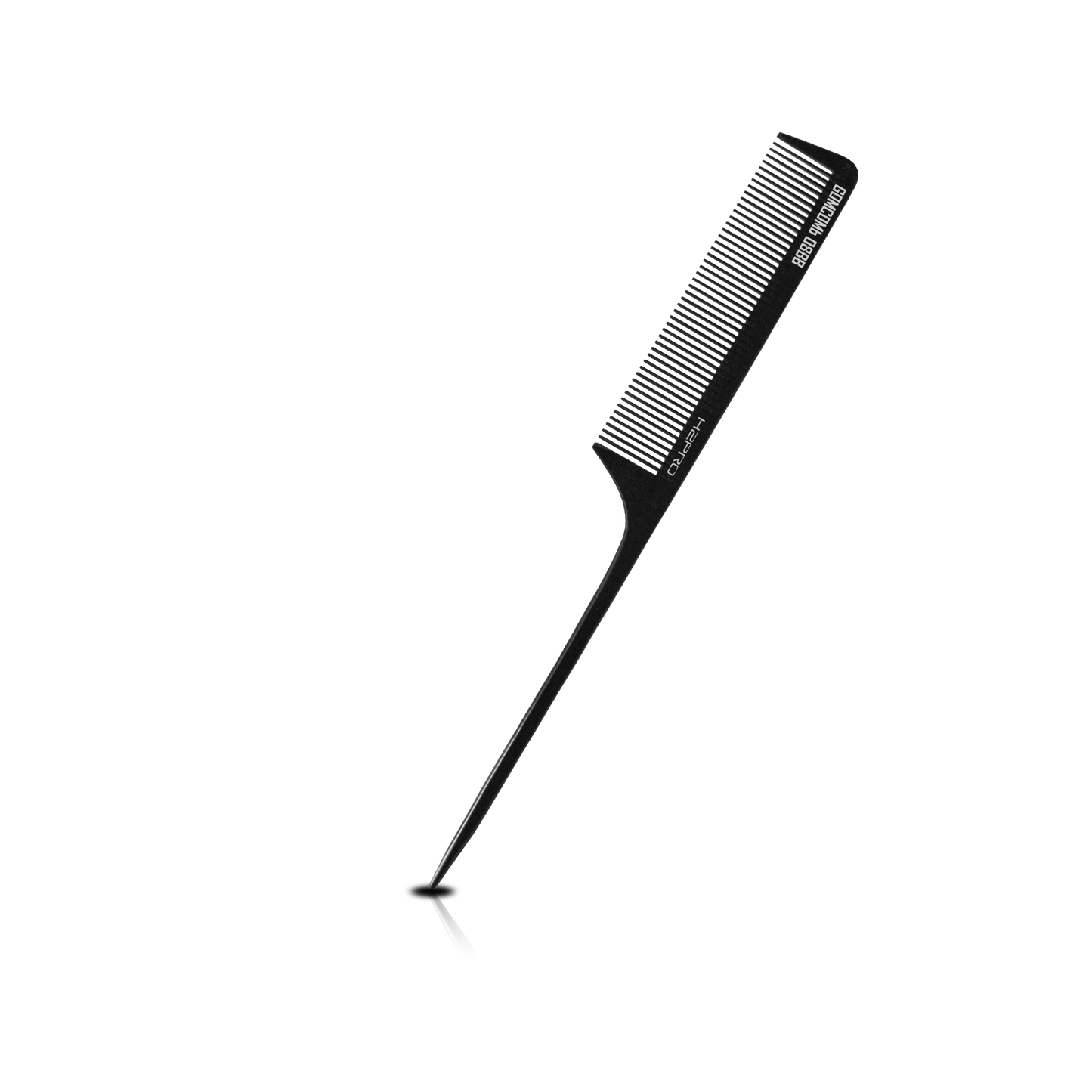 HAIR COMB - GC08BB - GOMCOMb BONE FINE TOOTH RAT TAIL COMB - BLACK - 250 MM - PACK OF 12