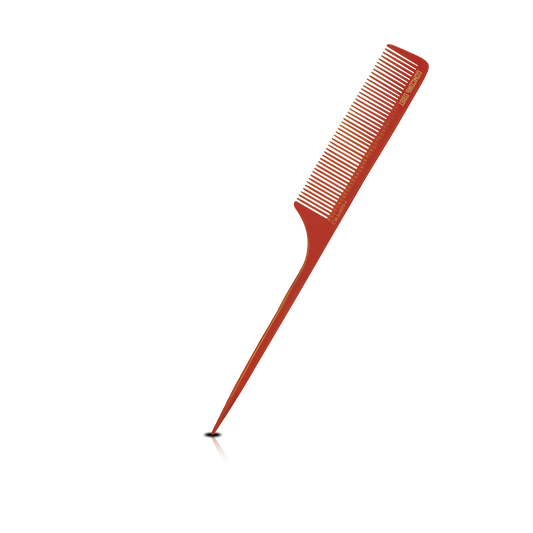 HAIR COMB - GC08BT - GOMCOMb BONE FINE TOOTH RAT TAIL COMB - TAN - 250 MM - PACK OF 12