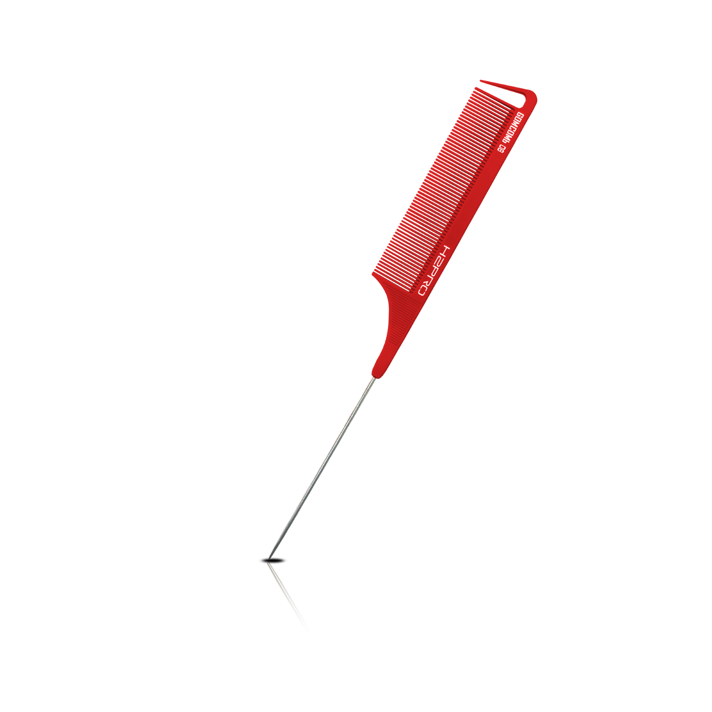 HAIR COMB - GC08RED - GOMCOMb RED CARBON FINE TOOTH PIN TAIL COMB - 238 MM - PACK OF 12