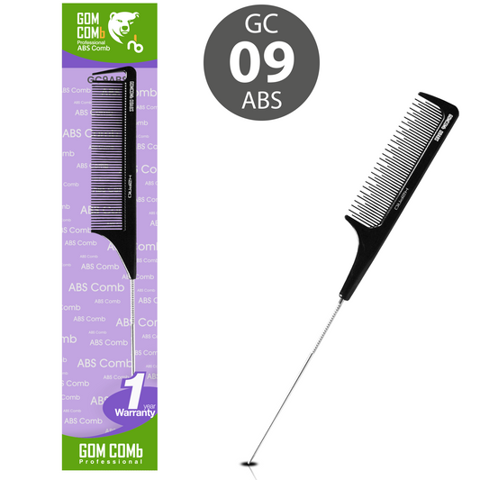 HAIR COMB - GC09ABS - GOMCOMb ABS TEASING PIN TAIL COMB - 230 MM - PACK OF 12
