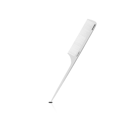 HAIR COMB - GC10WH - GOMCOMb WHITE CARBON FINE TOOTH RAT TAIL COMB - 238 MM - PACK OF 12