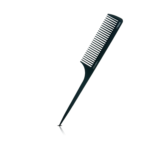 HAIR COMB - GC11 - GOMCOMb BLACK CARBON RAT TAIL COMB - 238 MM - PACK OF 12
