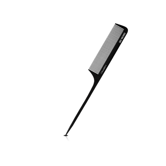 HAIR COMB - GC13BB - GOMCOMb BONE FINE TOOTH RAT TAIL COMB - BLACK - 235 MM - PACK OF 12