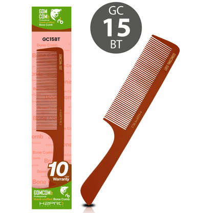 HAIR COMB - GC15BT - GOMCOMb BONE FINE TOOTH SHAMPOO COMB - TAN - 213 MM - PACK OF 12