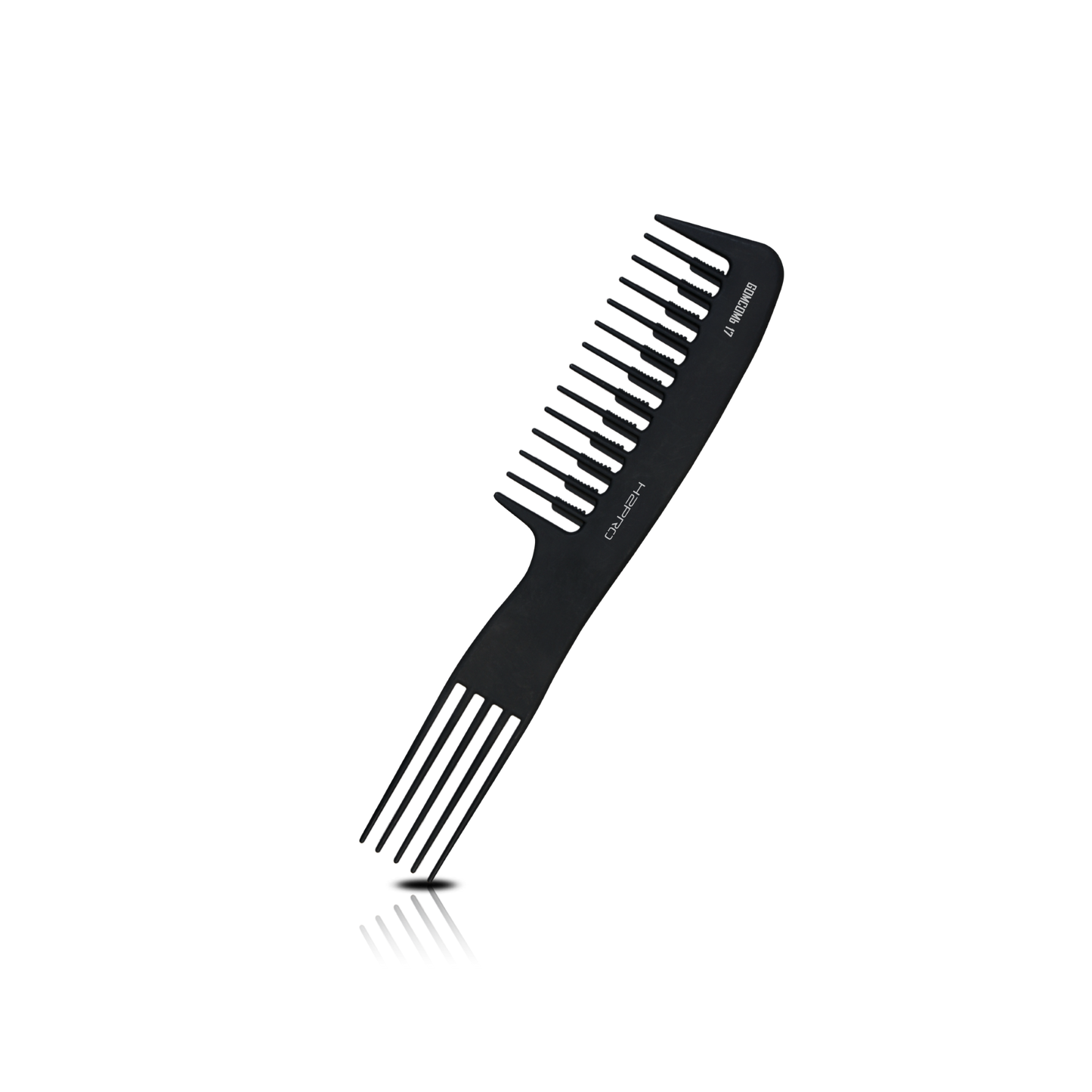 HAIR COMB - GC17 - GOMCOMb BLACK CARBON WIDE TOOTH LIFT COMB - 205 MM - PACK OF 12