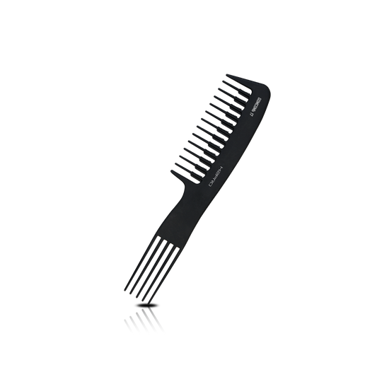 HAIR COMB - GC17 - GOMCOMb BLACK CARBON WIDE TOOTH LIFT COMB - 205 MM - PACK OF 12