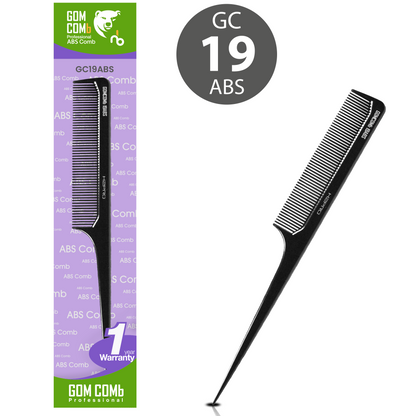 HAIR COMB - GC19ABS - GOMCOMb ABS SMALL RAT TAIL COMB - 215 MM - PACK OF 12