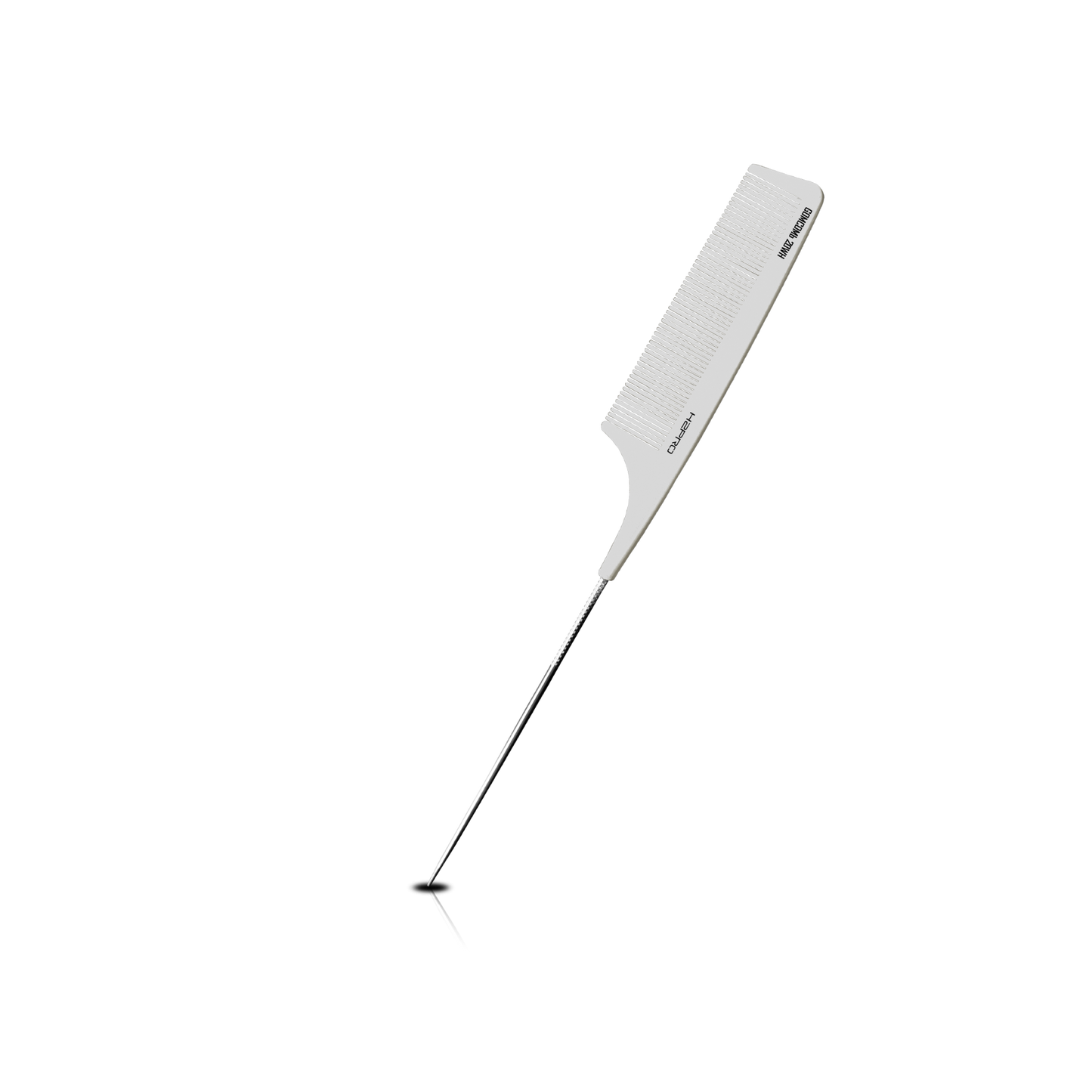 HAIR COMB - GC20WH - GOMCOMb WHITE CARBON FINE TOOTH PIN TAIL COMB - 235 MM - PACK OF 12