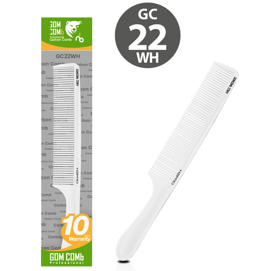 HAIR COMB - GC22WH - GOMCOMb WHITE CARBON CUTTING COMB - 208 MM - PACK OF 12
