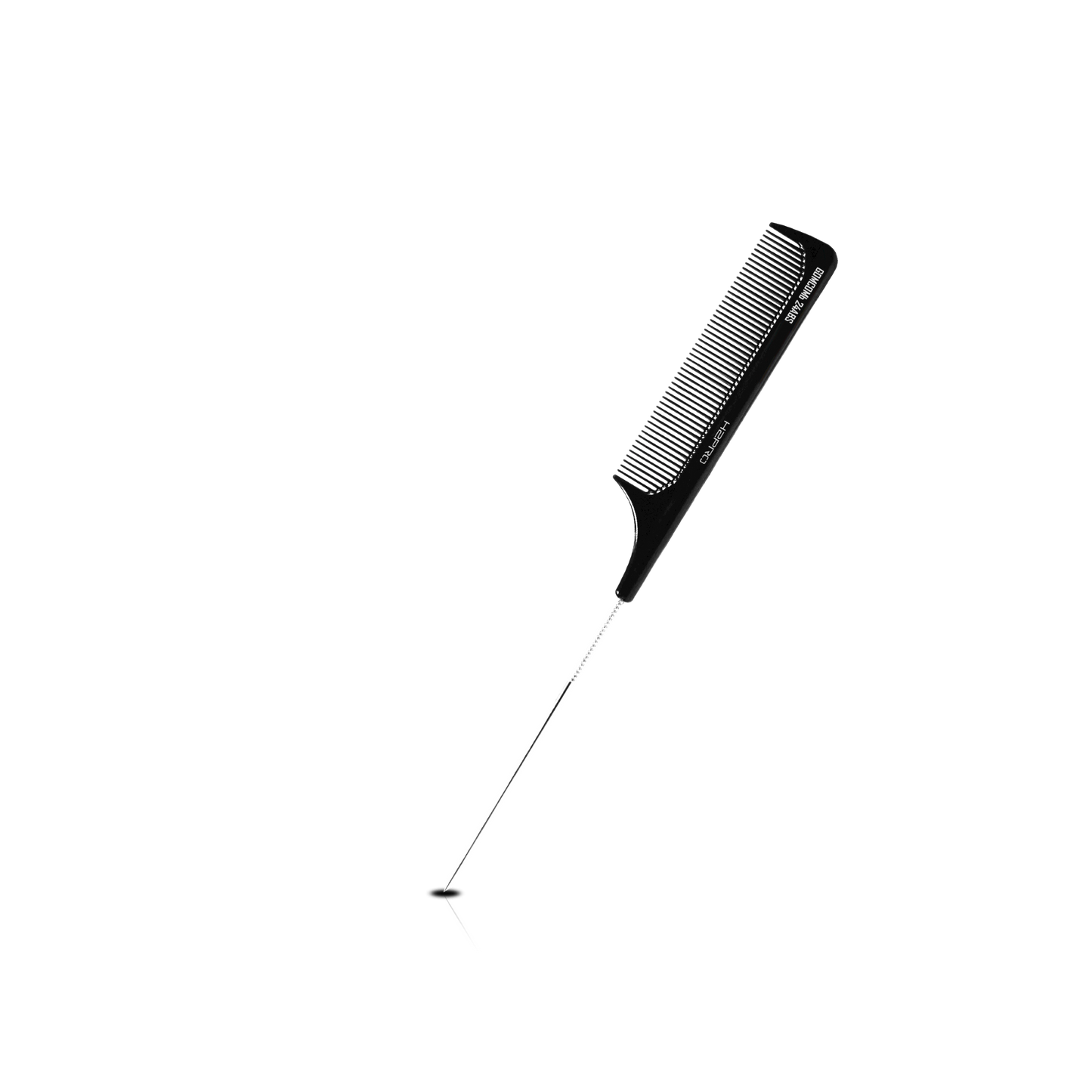 HAIR COMB - GC24ABS - GOMCOMb ABS FINE TOOTH PIN TAIL COMB - 221 MM - PACK OF 12