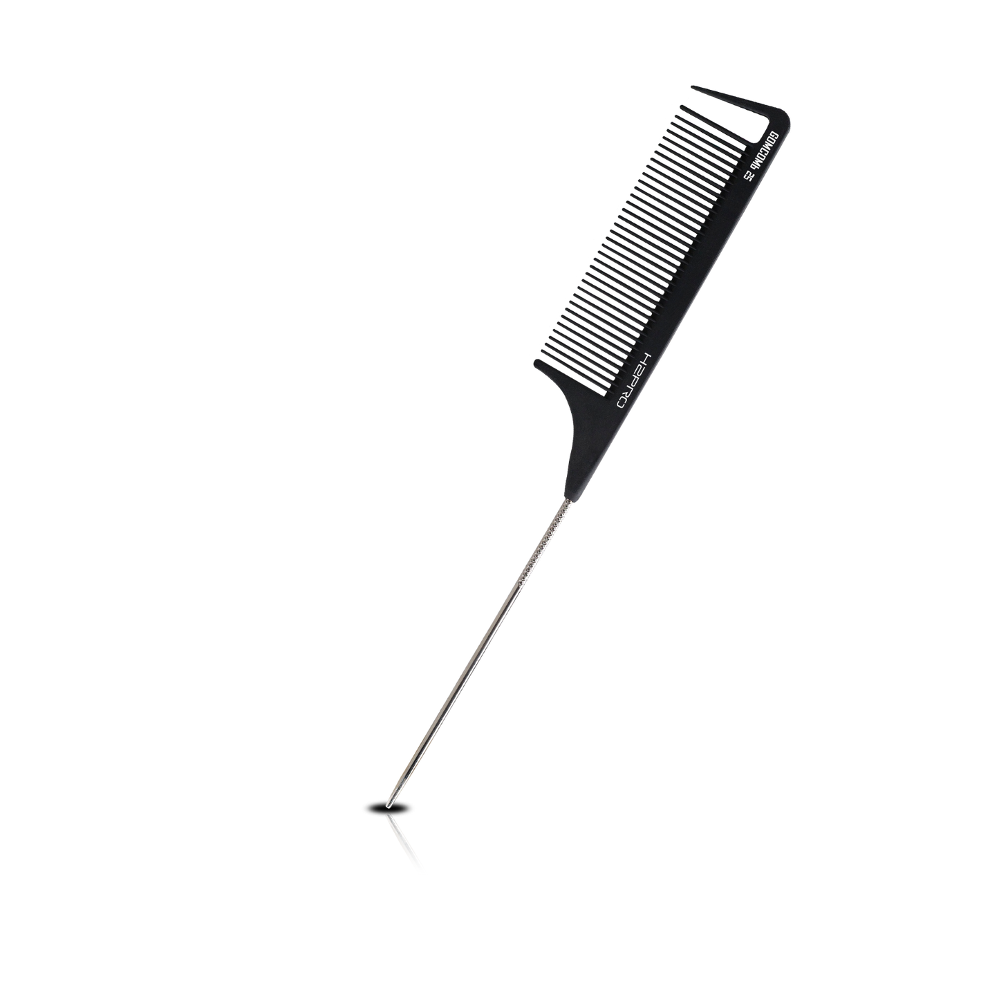 HAIR COMB - GC25 - GOMCOMb BLACK CARBON RAT TAIL COMB - 237 MM - PACK OF 12