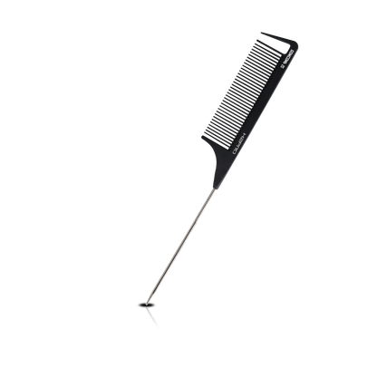 HAIR COMB - GC25 - GOMCOMb BLACK CARBON RAT TAIL COMB - 237 MM - PACK OF 12