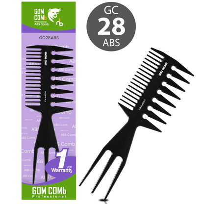 HAIR COMB - GC28ABS - GOMCOMb ABS TRI-PURPOSE LIFT COMB - 210 MM - PACK OF 12