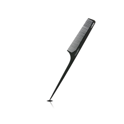 HAIR COMB - GC31 - GOMCOMb BLACK CARBON SMALL RAT TAIL COMB - 216 MM - PACK OF 12