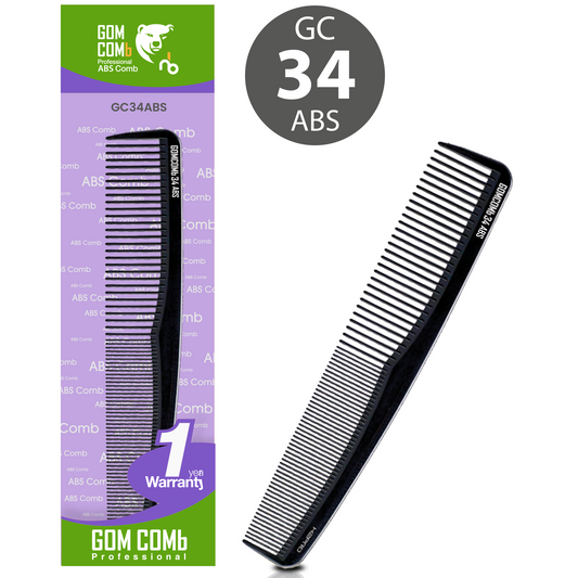 HAIR COMB - GC34ABS - GOMCOMb ABS MEDIUM CUTTING STYLING COMB - 213 MM - PACK OF 12