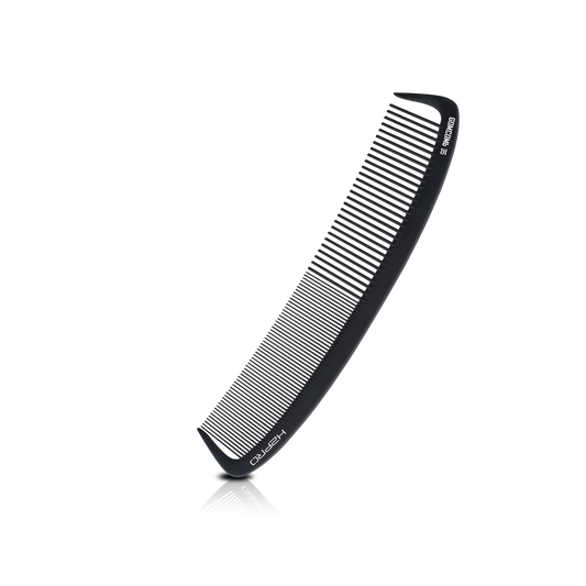 HAIR COMB - GC35 - GOMCOMb BLACK CARBON CURVED STYLING COMB - 192 MM - PACK OF 12