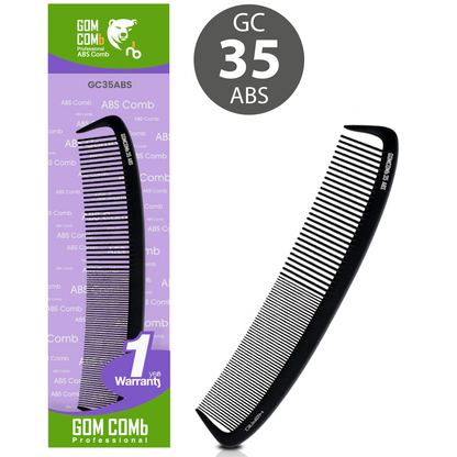 HAIR COMB - GC35ABS - GOMCOMb ABS CURVED CUTTING STYLING COMB - 192 MM - PACK OF 12