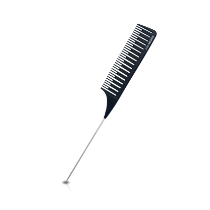 HAIR COMB - GC37 - GOMCOMb BLACK CARBON TEASING HIGHLIGHT COMB - 277 MM  - BLACK - PACK OF 12