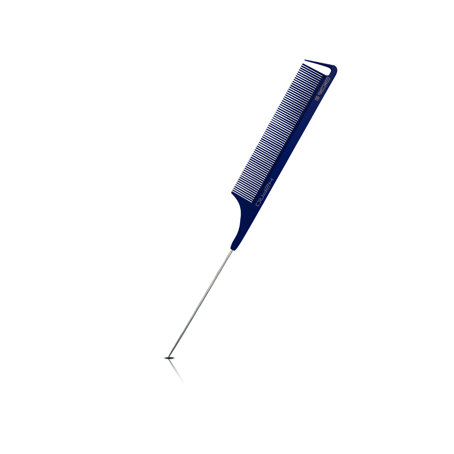 HAIR COMB - GC88NV - GOMCOMb NAVY CARBON LONG FINE TOOTH PIN TAIL COMB - 270 MM - PACK OF 12