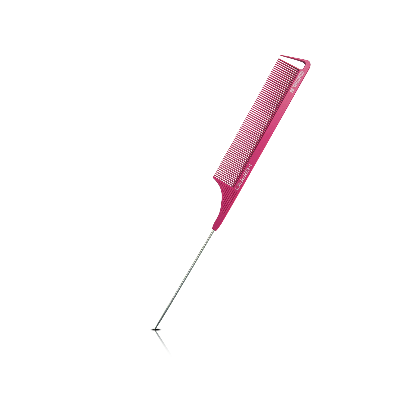 HAIR COMB - GC88PK - GOMCOMb PINK CARBON LONG FINE TOOTH PIN TAIL COMB - 270 MM - PACK OF 12