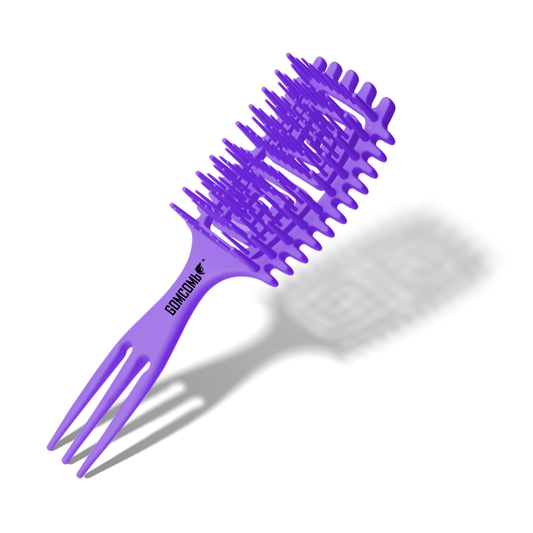 HAIR BRUSH - GCDO01 - GOMCOMb DOKKAEBI DETANGLE AND CURL BRUSH - PURPLE - PACK OF 6