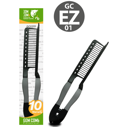 HAIR COMB - GCEZ01 - GOMCOMb BLACK EASY CARBON COMB - PACK OF 12