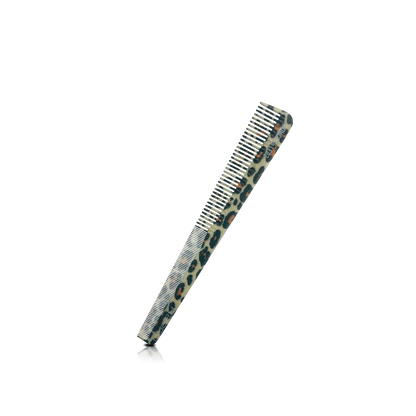 HAIR COMB - GC02LE - GOMCOMb POLYCARBONATE LEOPARD DESIGN SMALL CUTTING STYLING COMB - 178 MM - PACK OF 12