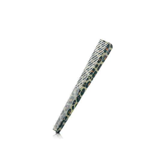 HAIR COMB - GC02LE - GOMCOMb POLYCARBONATE LEOPARD DESIGN SMALL CUTTING STYLING COMB - 178 MM - PACK OF 12