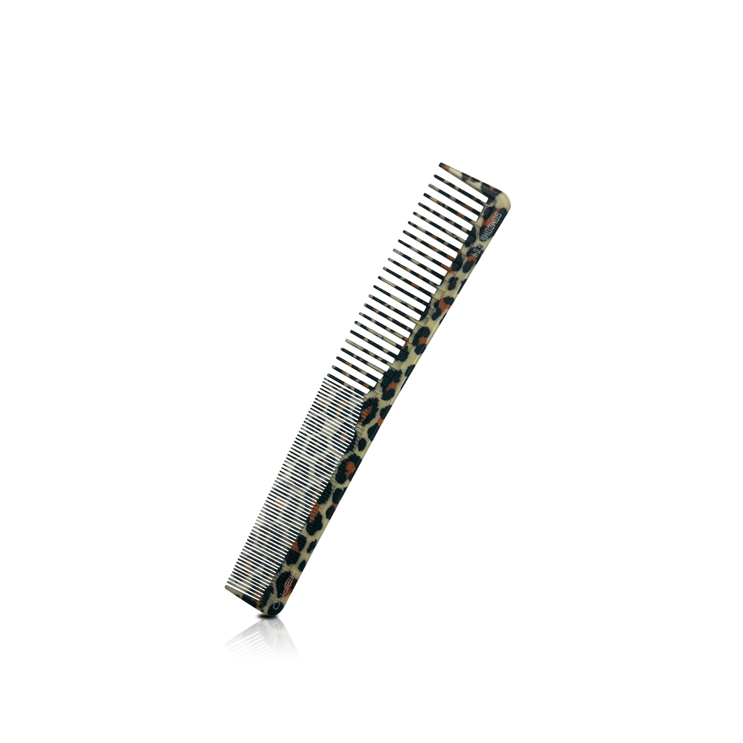 HAIR COMB - GC04LE - GOMCOMb POLYCARBONATE LEOPARD DESIGN SMALL CUTTING STYLING COMB - 180 MM - PACK OF 12