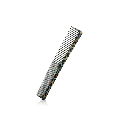 HAIR COMB - GC04LE - GOMCOMb POLYCARBONATE LEOPARD DESIGN SMALL CUTTING STYLING COMB - 180 MM - PACK OF 12