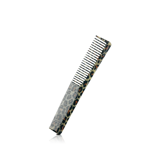 HAIR COMB - GC04LE - GOMCOMb POLYCARBONATE LEOPARD DESIGN SMALL CUTTING STYLING COMB - 180 MM - PACK OF 12