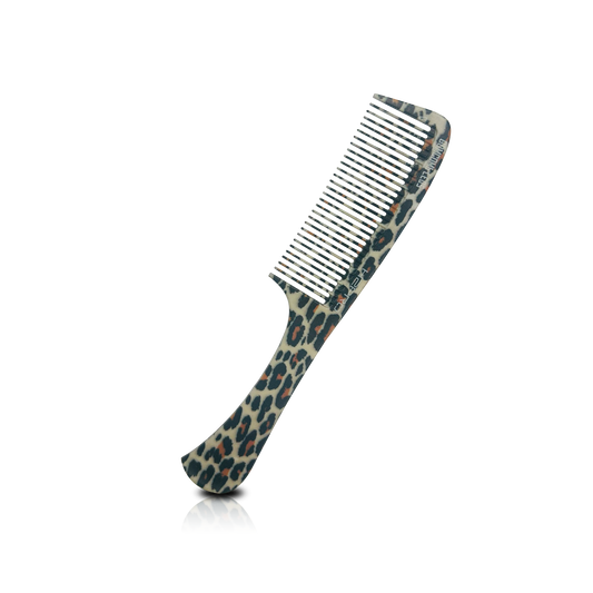 HAIR COMB - GC05LE - GOMCOMb POLYCARBONATE LEOPARD DESIGN SHAMPOO COMB - 230 MM - PACK OF 12