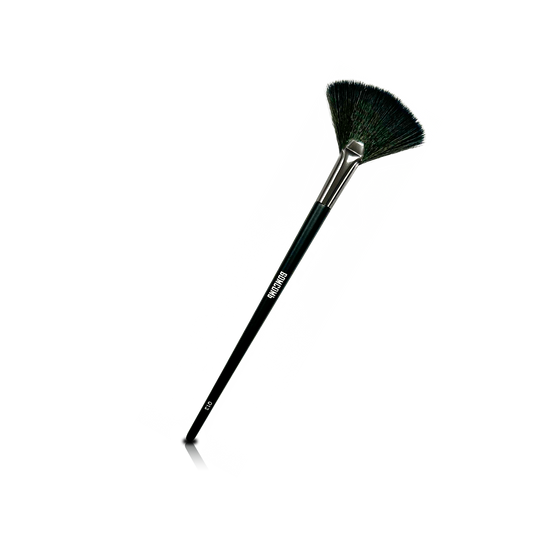 MAKEUP BRUSH - GMB013 - GOMCOMb BLACK PINK MEDIUM FAN FACE BRUSH - PACK OF 6