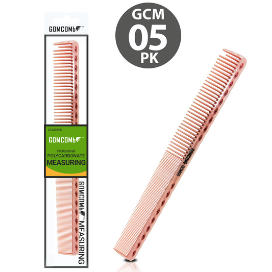 HAIR COMB - GCM05PK - GOMCOMb POLYCARBONATE CUTTING STYLING MEASURING COMB - 235 MM - PACK OF 12