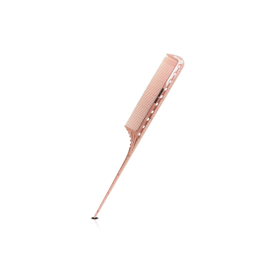 HAIR COMB - GCM06PK - GOMCOMb POLYCARBONATE FINE TOOTH RAT TAIL MEASURING COMB - 215 MM - PACK OF 12