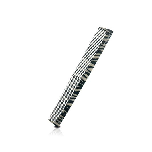 HAIR COMB - GC01ZE - GOMCOMb POLYCARBONATE ZEBRA DESIGN CUTTING STYLING COMB - 222 MM - PACK OF 12
