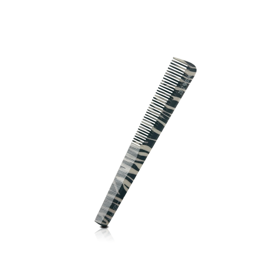 HAIR COMB - GC02ZE - GOMCOMb POLYCARBONATE ZEBRA DESIGN SMALL CUTTING STYLING COMB - 178 MM - PACK OF 12