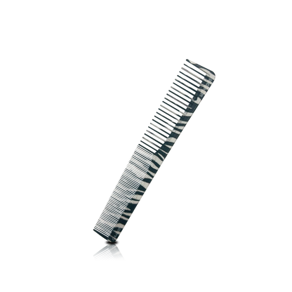 HAIR COMB - GC04ZE - GOMCOMb POLYCARBONATE ZEBRA DESIGN SMALL CUTTING STYLING COMB - 180 MM - PACK OF 12