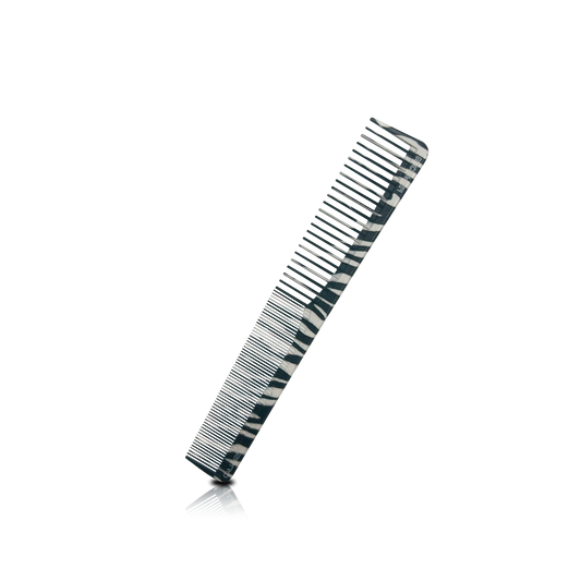 HAIR COMB - GC04ZE - GOMCOMb POLYCARBONATE ZEBRA DESIGN SMALL CUTTING STYLING COMB - 180 MM - PACK OF 12
