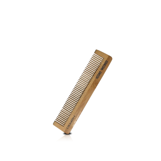 HAIR COMB - GW03 - GOMCOMb NATURAL BAMBOO WOOD STYLING BEARD COMB - 137 MM - PACK OF 12