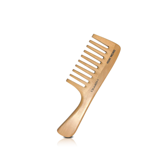 HAIR COMB - GW05 - GOMCOMb NATURAL BAMBOO WOOD DETANGLING COMB - 210 MM - PACK OF 12