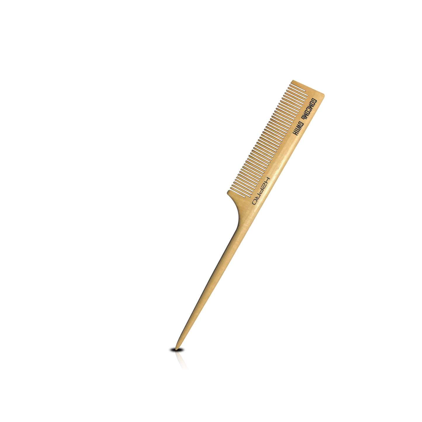 HAIR COMB - GW11 - GOMCOMb NATURAL BAMBOO WOOD RAT TAIL COMB - 215 MM - PACK OF 12