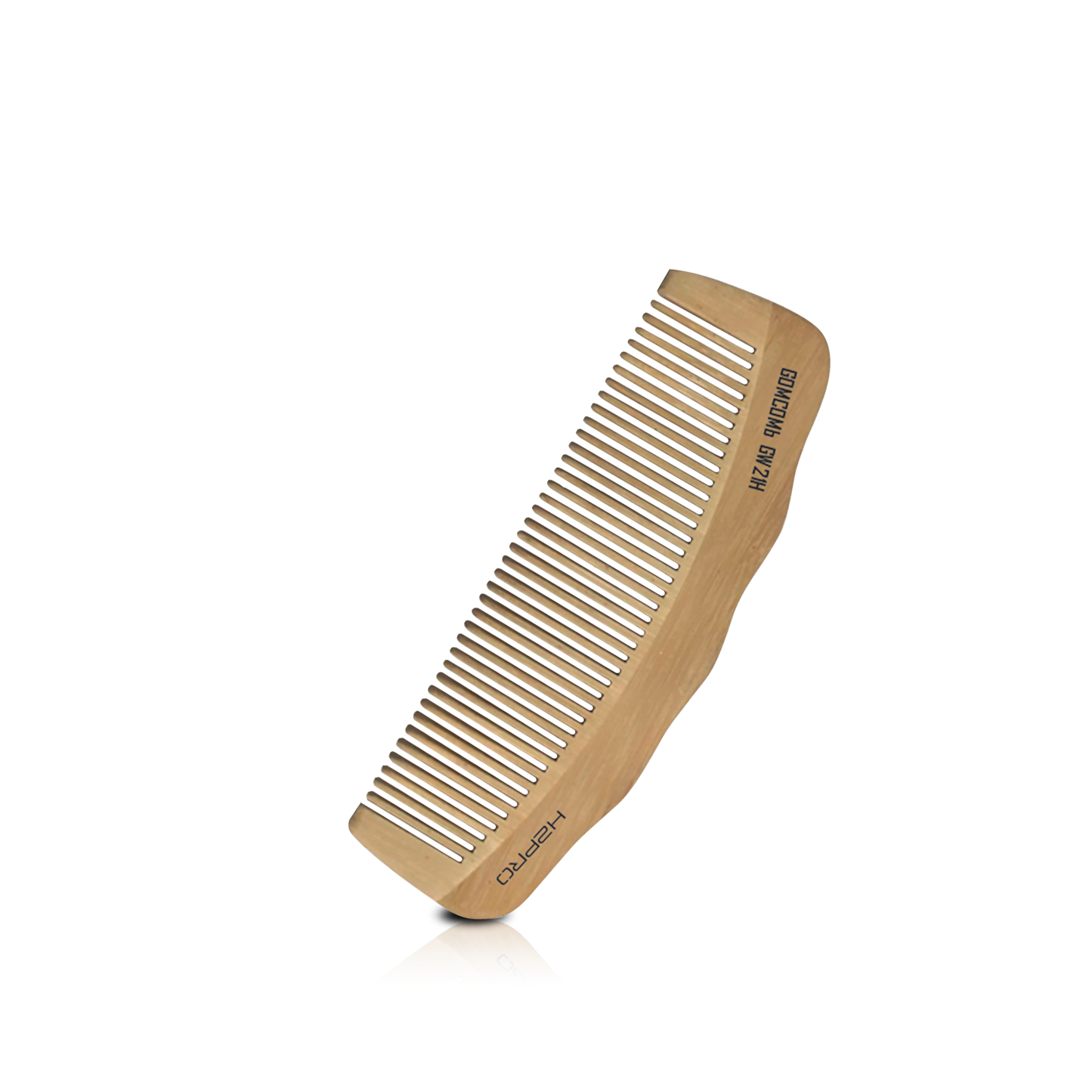 HAIR COMB - GW21 - GOMCOMb NATURAL BAMBOO WOOD CURVED STYLING COMB - 160 MM - PACK OF 12
