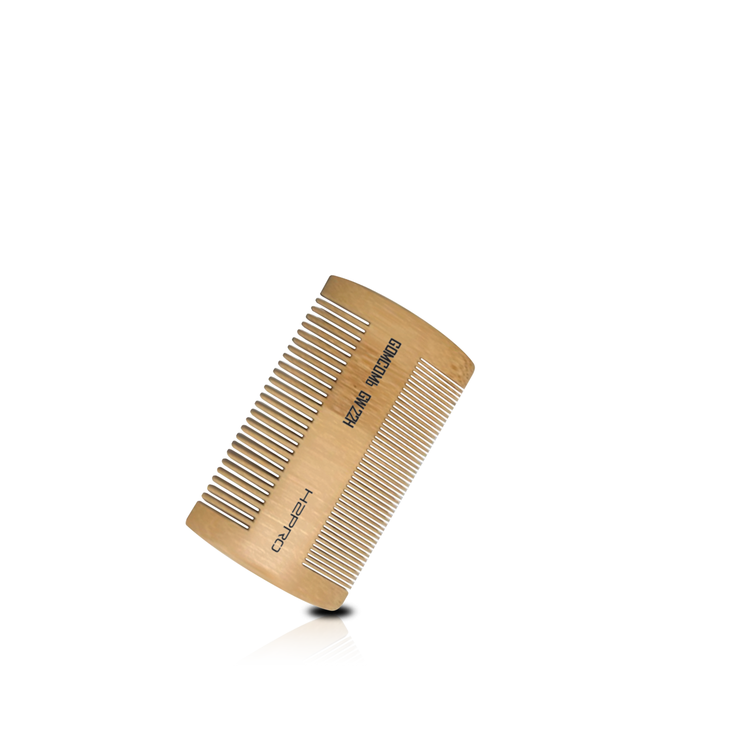 HAIR COMB - GW22 - GOMCOMb NATURAL BAMBOO WOOD BEARD COMB - 98 MM - PACK OF 12
