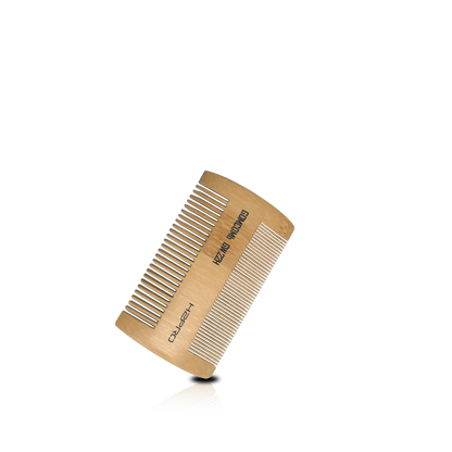 HAIR COMB - GW22 - GOMCOMb NATURAL BAMBOO WOOD BEARD COMB - 98 MM - PACK OF 12