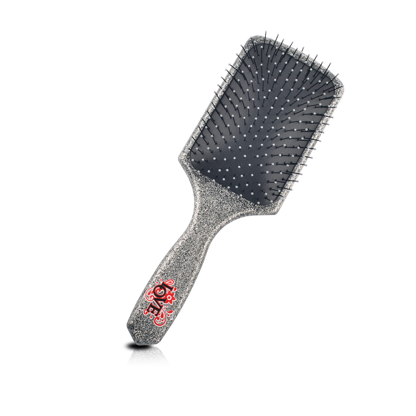 HAIR BRUSH - LED09GS - LOVE PRO DETANGLER DETANGLE BRUSH - SQUARE SILVER - PACK OF 6