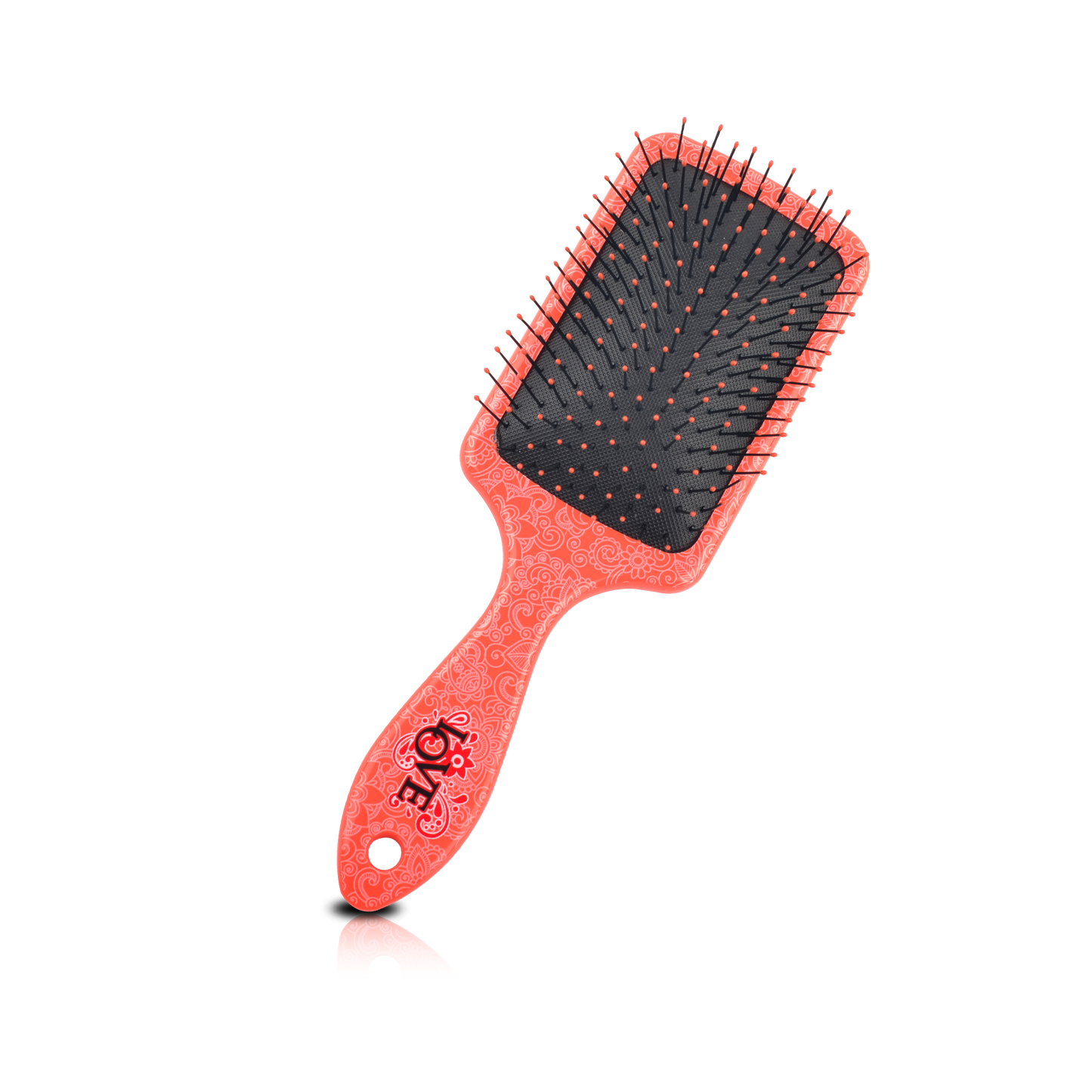 HAIR BRUSH - LED10LC - LOVE PRO DETANGLER DETANGLE BRUSH - SQUARE CORAL - PACK OF 6