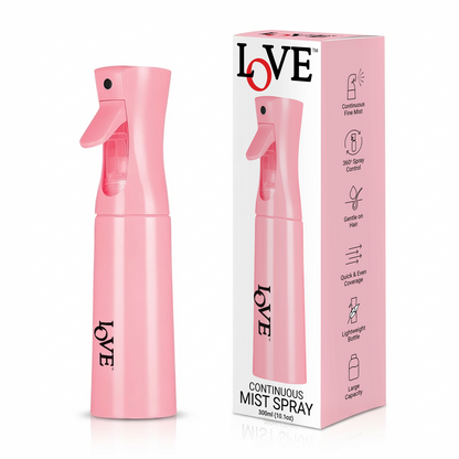 MIST SPRAY - LMS300PK - LOVE MULTIPURPOSE CONTINUOUS FINE MIST SPRAY BOTTLE - 300 ML - PINK